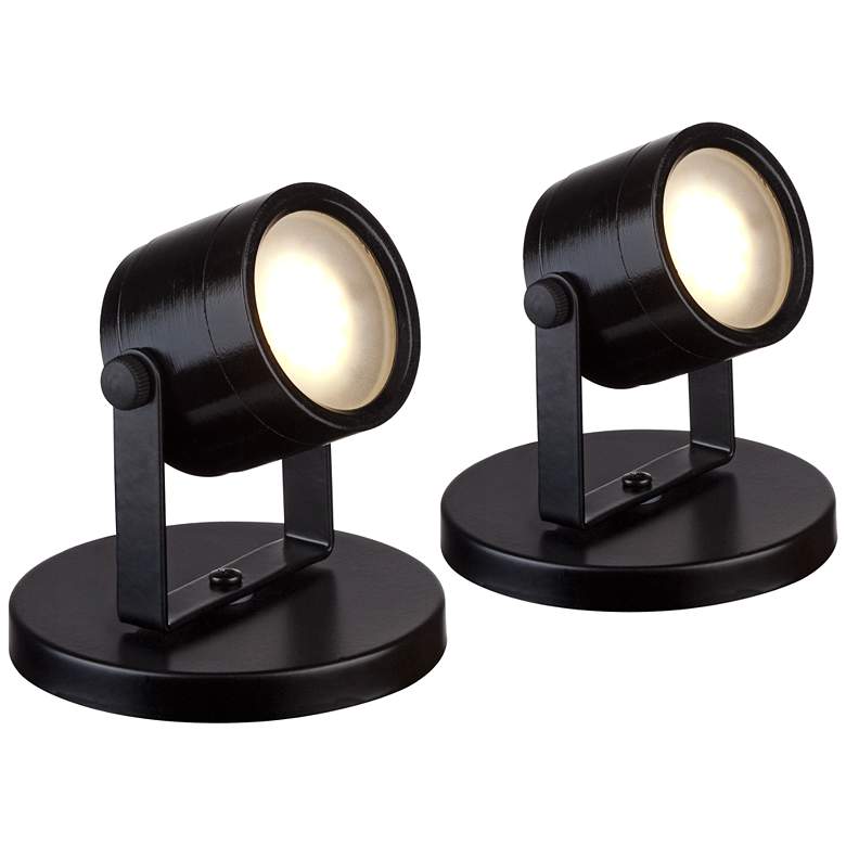 Image 1 Ladera 5" High LED Accent-Uplight in Black Set of Two