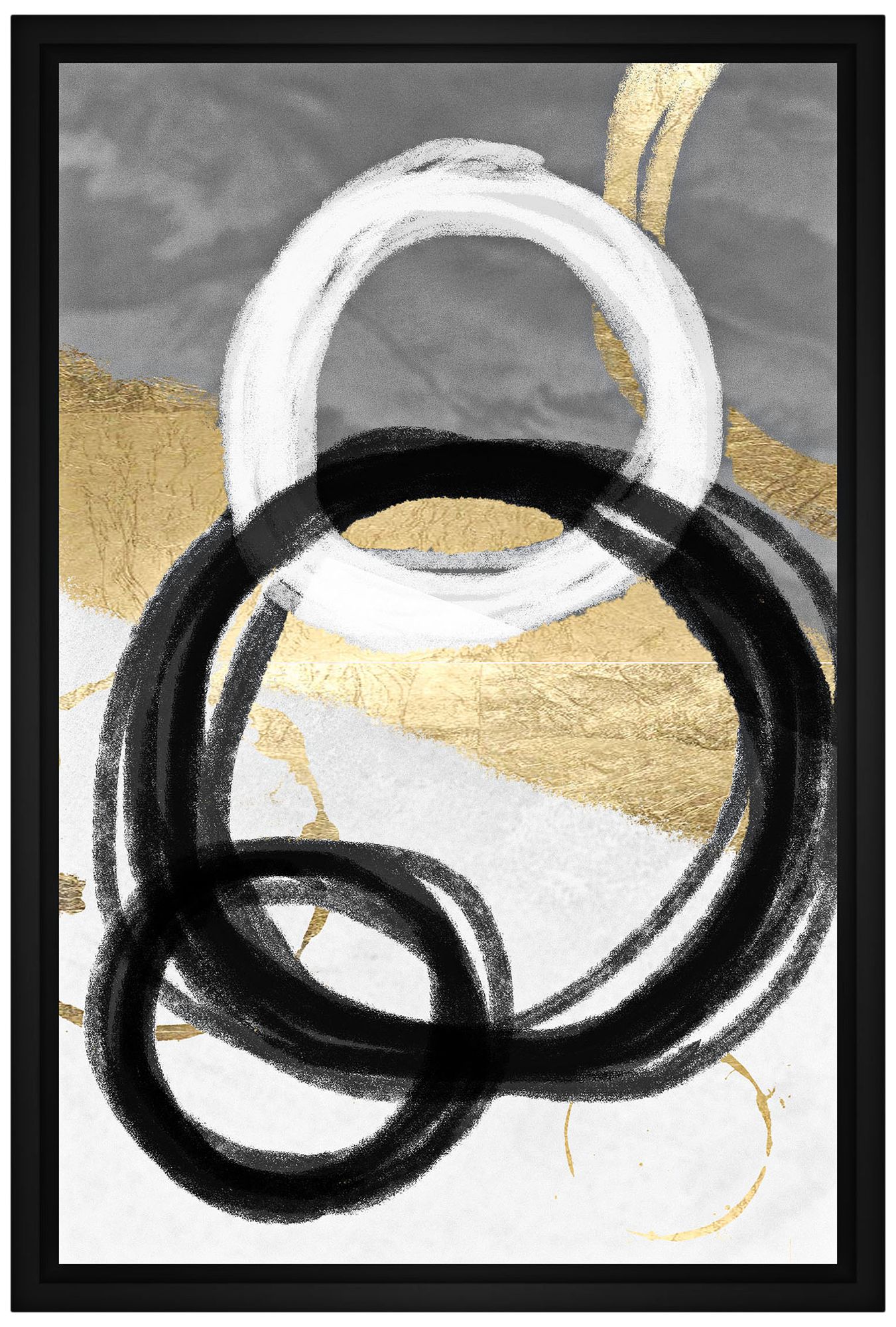 Circular Chain High Framed Canvas Wall Art