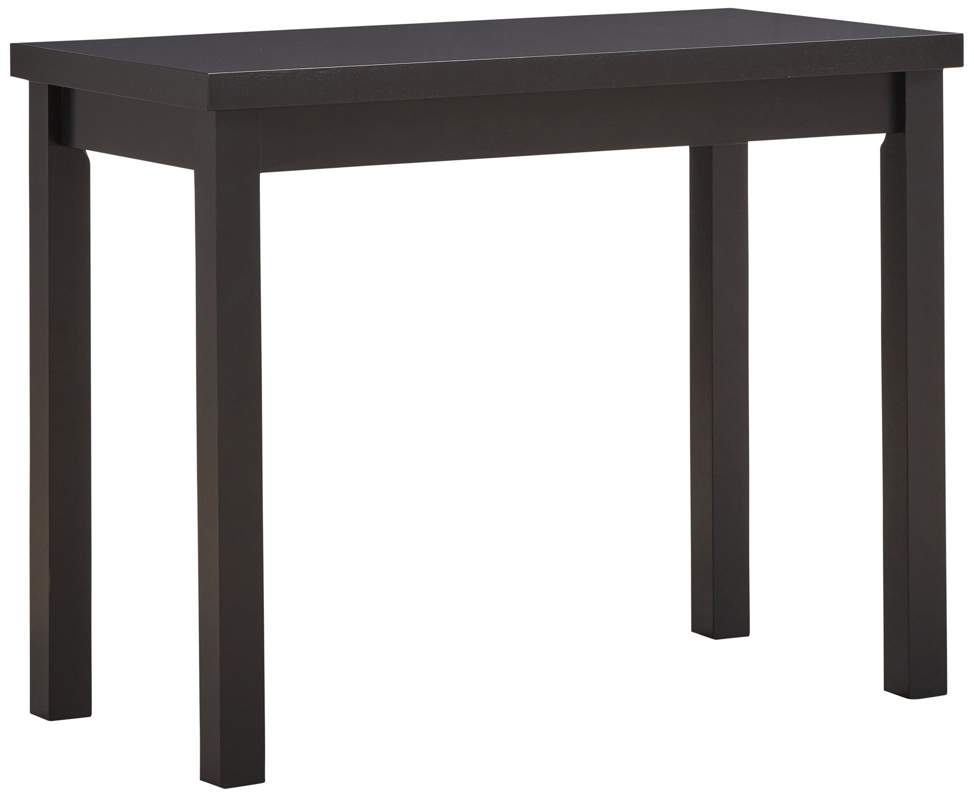 Waverly 46" Wide Antique Black Wood Rectangular Bar Table