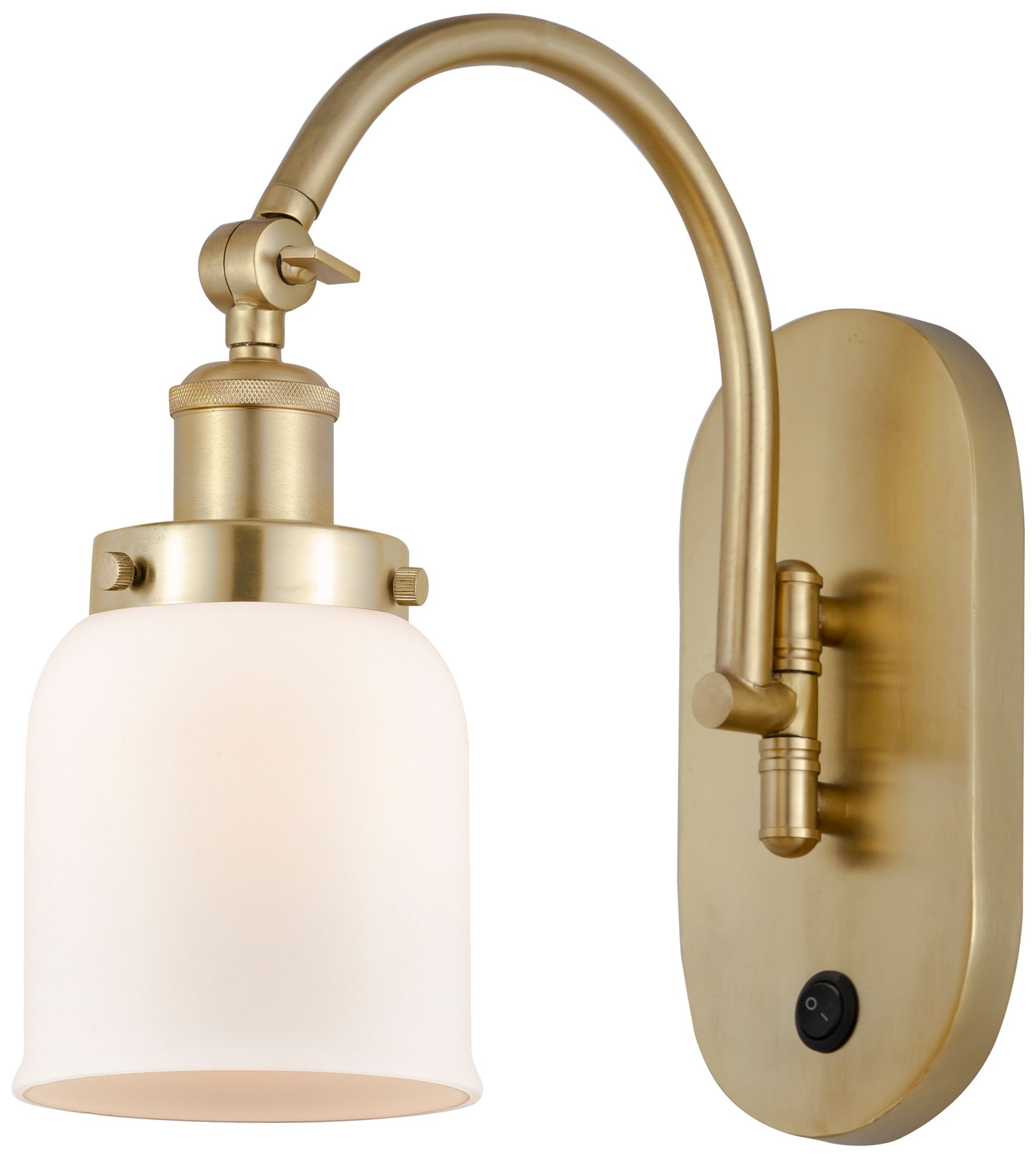 Innovations Lighting Franklin Restoration Bell 5" Led Sconce - Gold Finish - Matte White Sh