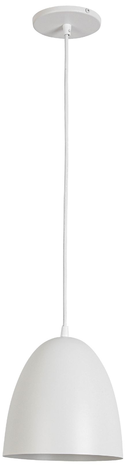 Dainolite Ofelia 8" Wide 1 Light Matte White Cord Hung Pendant