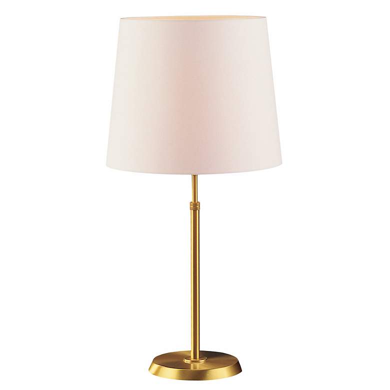 Holtkoetter Brushed Brass Lamp with Satin White Shade - #44958 | Lamps Plus