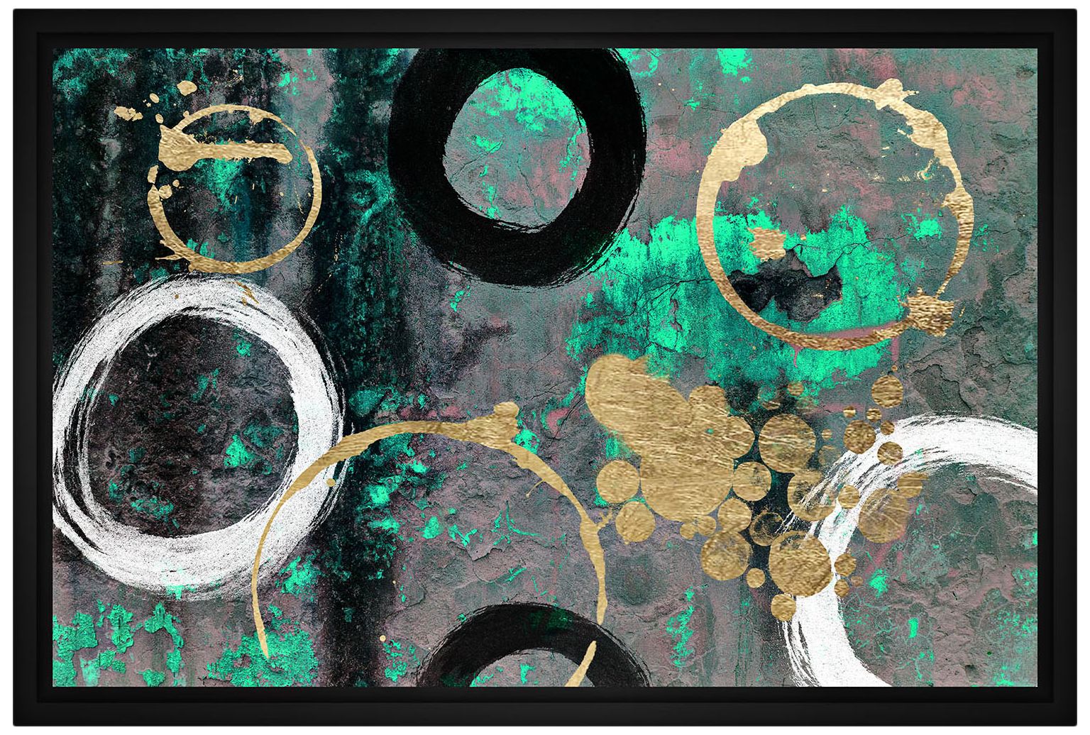 Swirls Framed Canvas Wall Art – Elegant Modern Home Decor