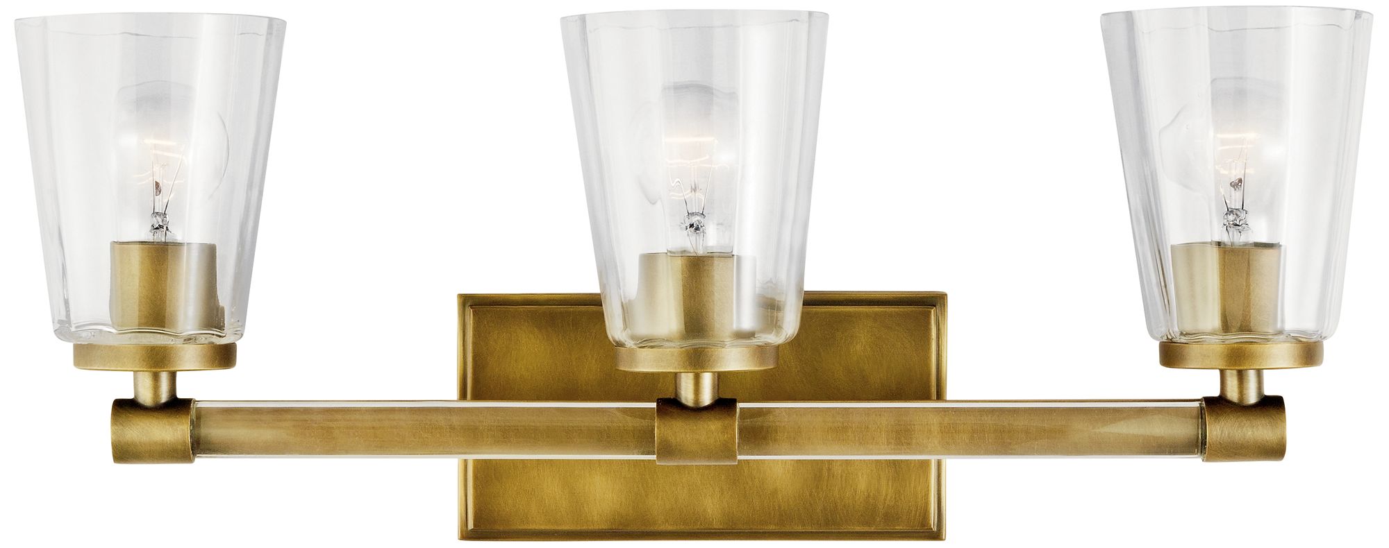 Kichler Audrea 23 3/4" Wide Natural Brass 3-Light Bath Light