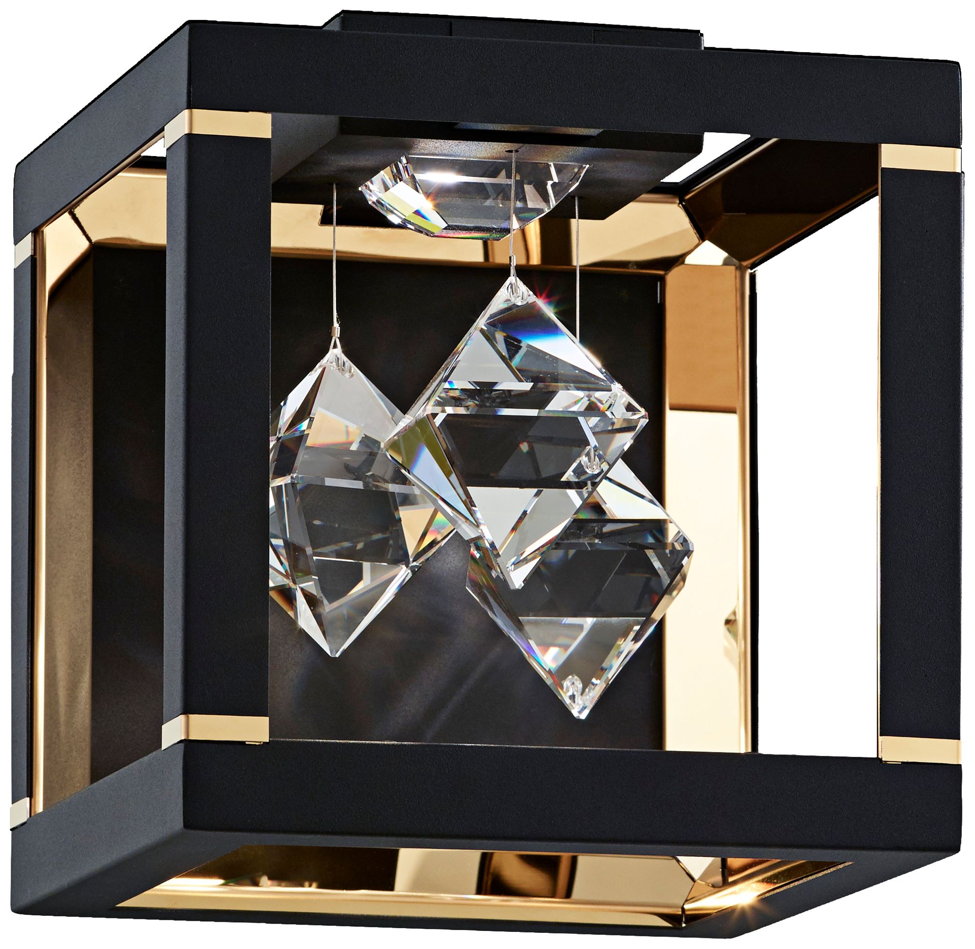 Schonbek Fyra 8" High Black LED Wall Sconce