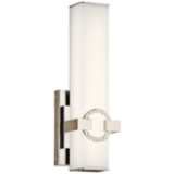Kichler Bordeaux 13 3/4&quot;H Polished Nickel LED Wall Sconce