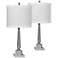 Browerdale Tapered Clear Crystal Table Lamps - Set of 2