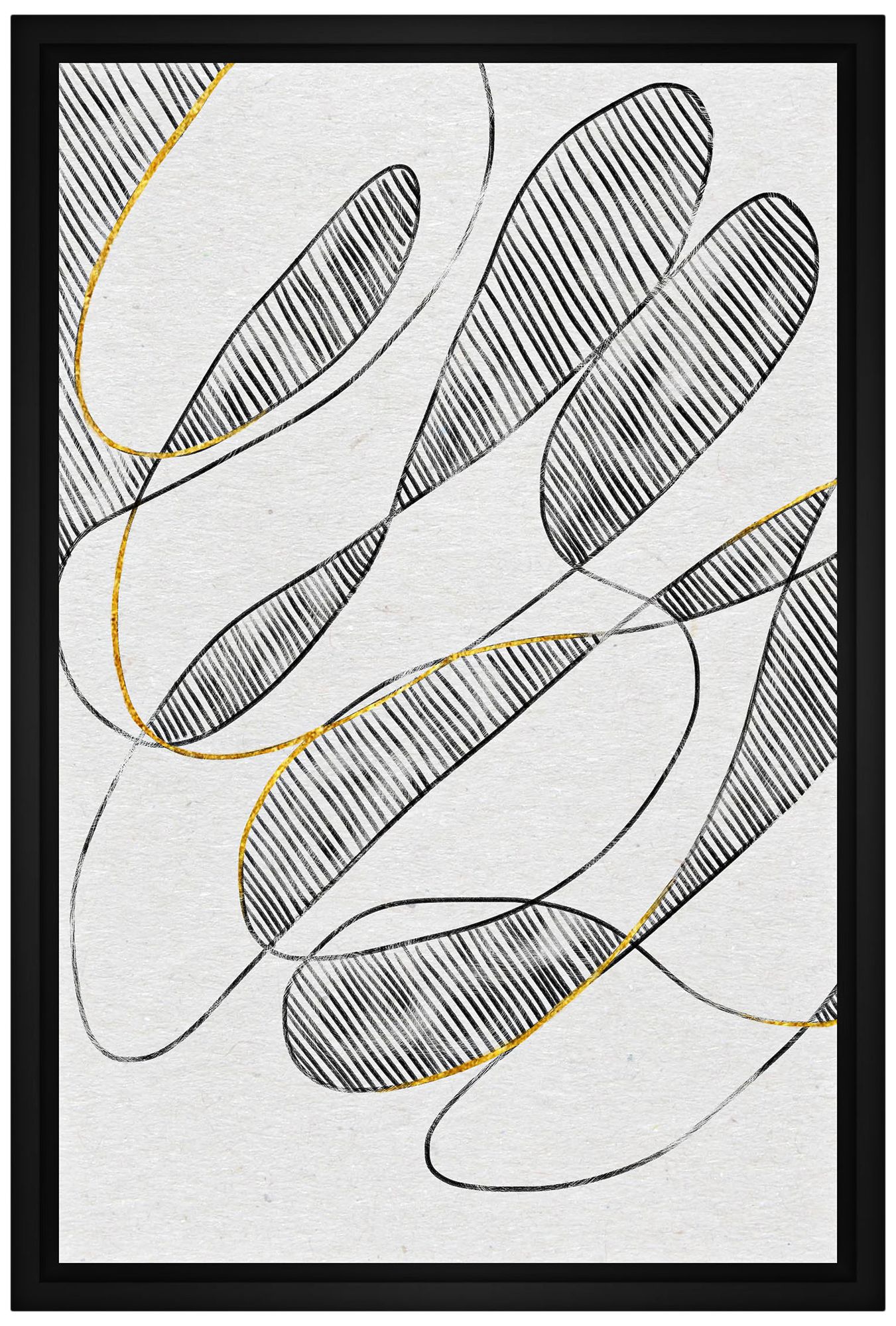 Geometric Doodling Framed Canvas Wall Art