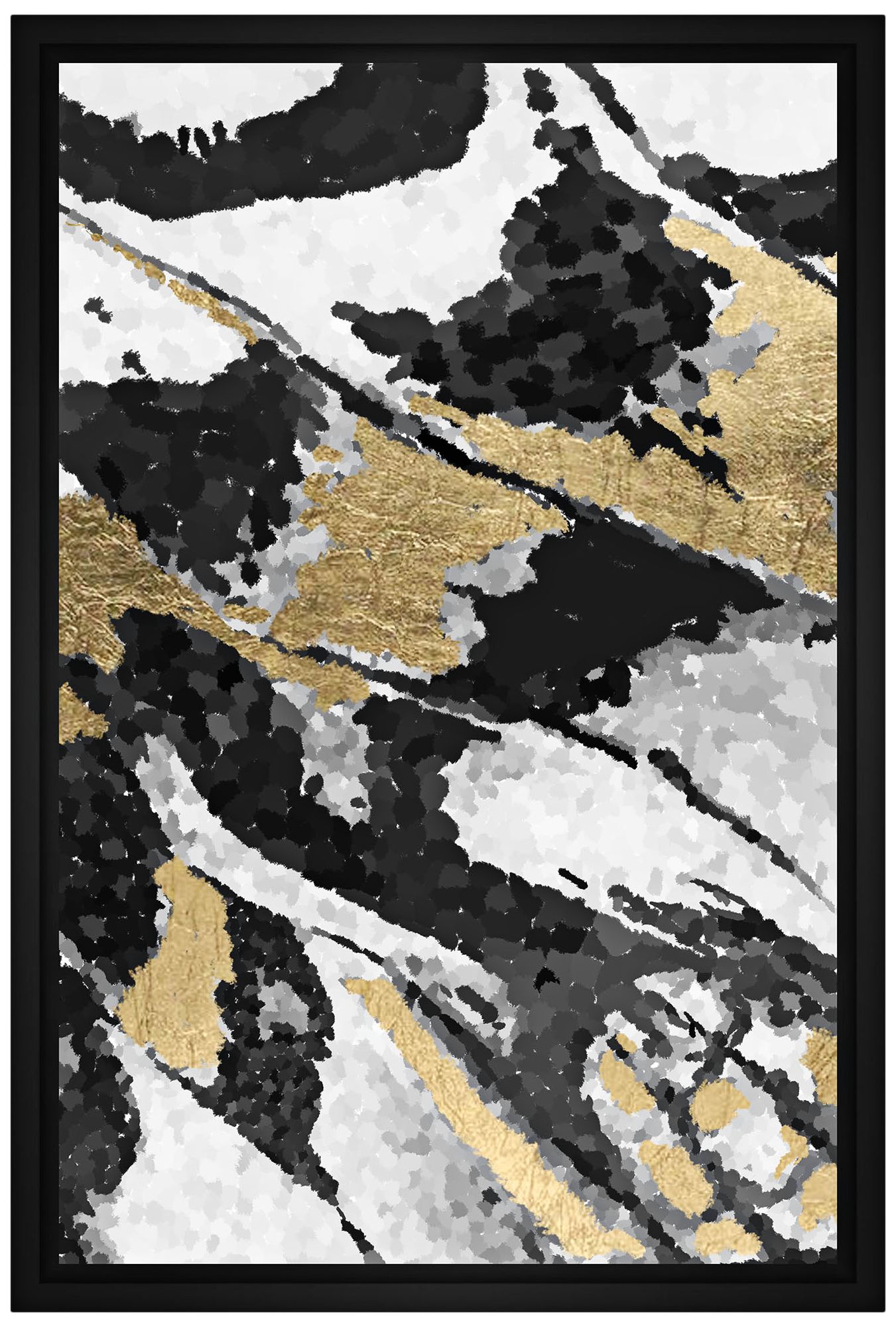 Abstract Gray II Framed Canvas Wall Art