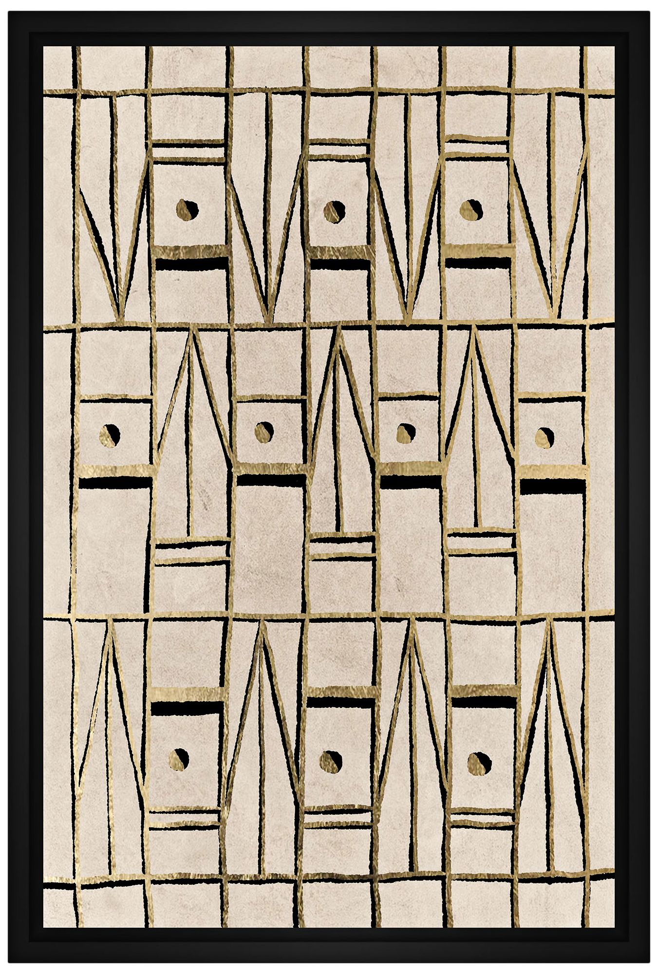 Pattern in Sand Framed Canvas Wall Art