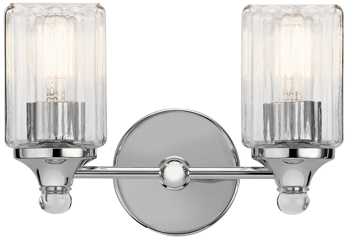 Kichler Riviera 9" High Chrome 2Light Wall Sconce 44D68 Lamps Plus