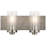 Kichler Dalwood 8 1/4&quot;H Classic Pewter 2-Light Wall Sconce