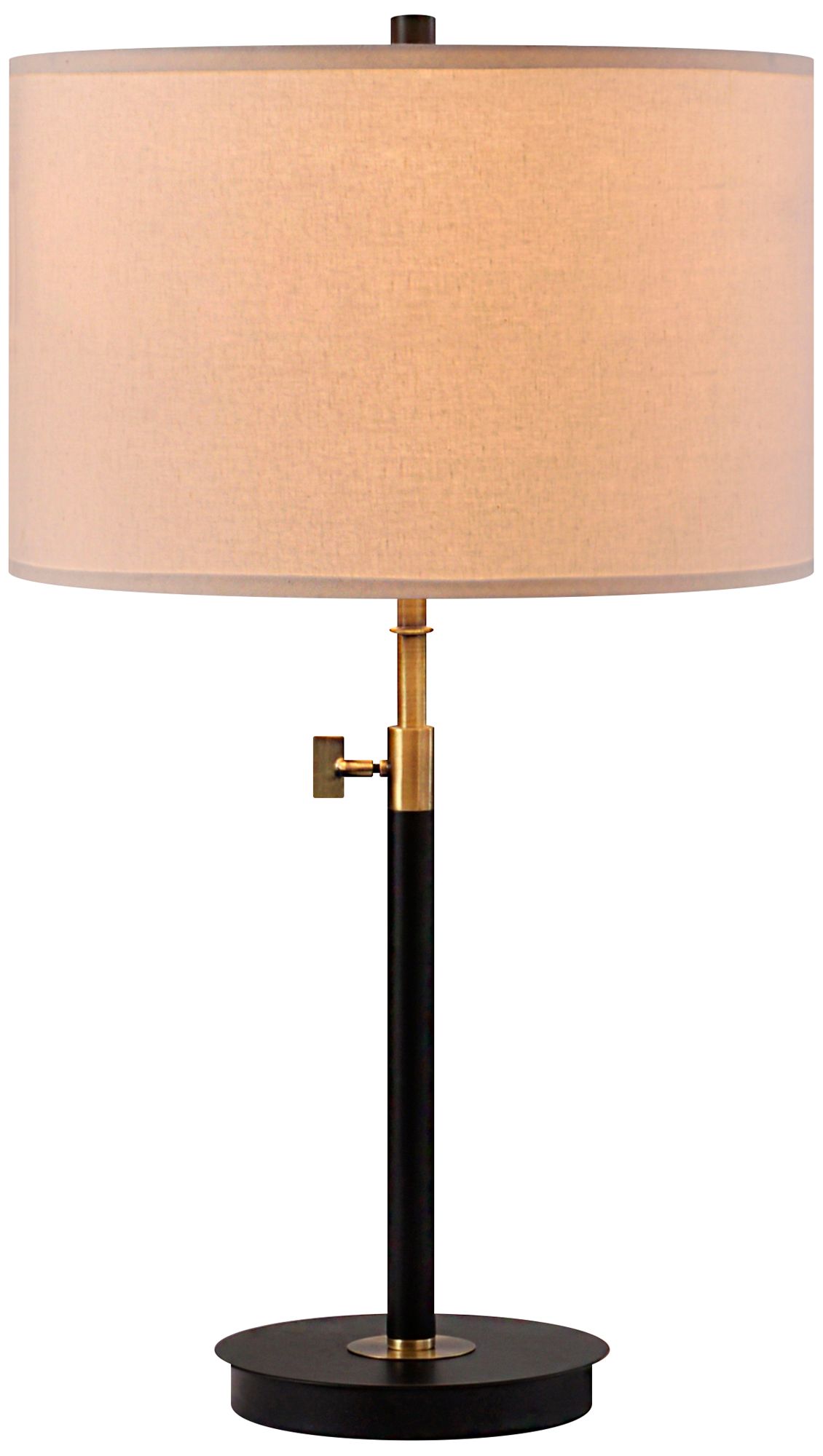 Riley Matte Black and Brass Adjustable Table Lamp