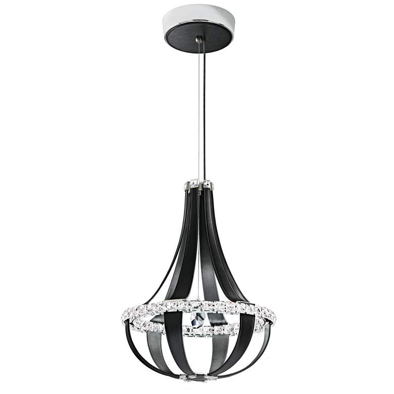 Image 2 Crystal Empire 20 1/2"W Grizzly Black LED Pendant Light