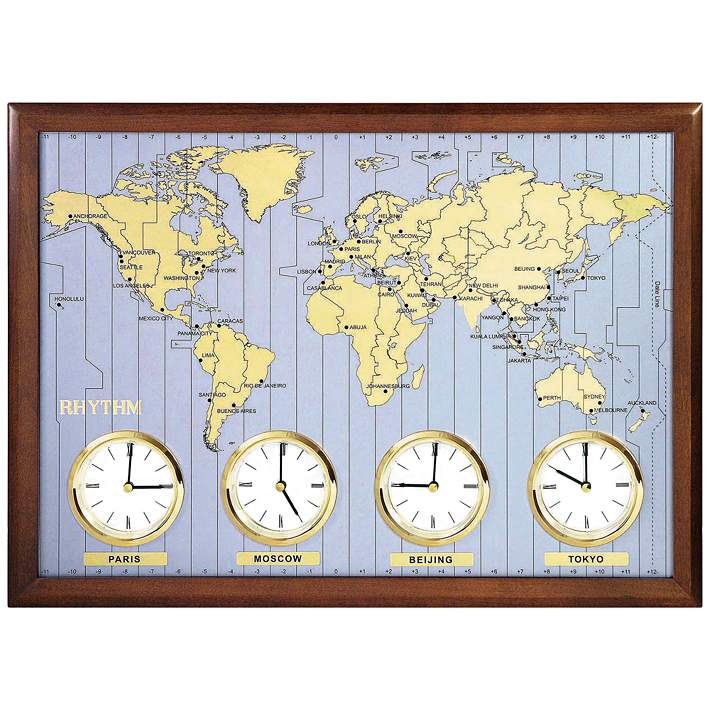GLOBAL WORLD MAP WALL CLOCK 
