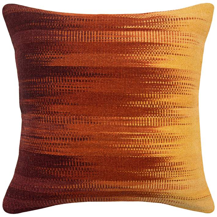 Rust And Yellow Gradient 20 Square Throw Pillow 44f09 Lamps Plus