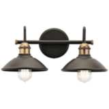 Kichler Clyde 7 1/4&quot; High Olde Bronze 2-Light Wall Sconce