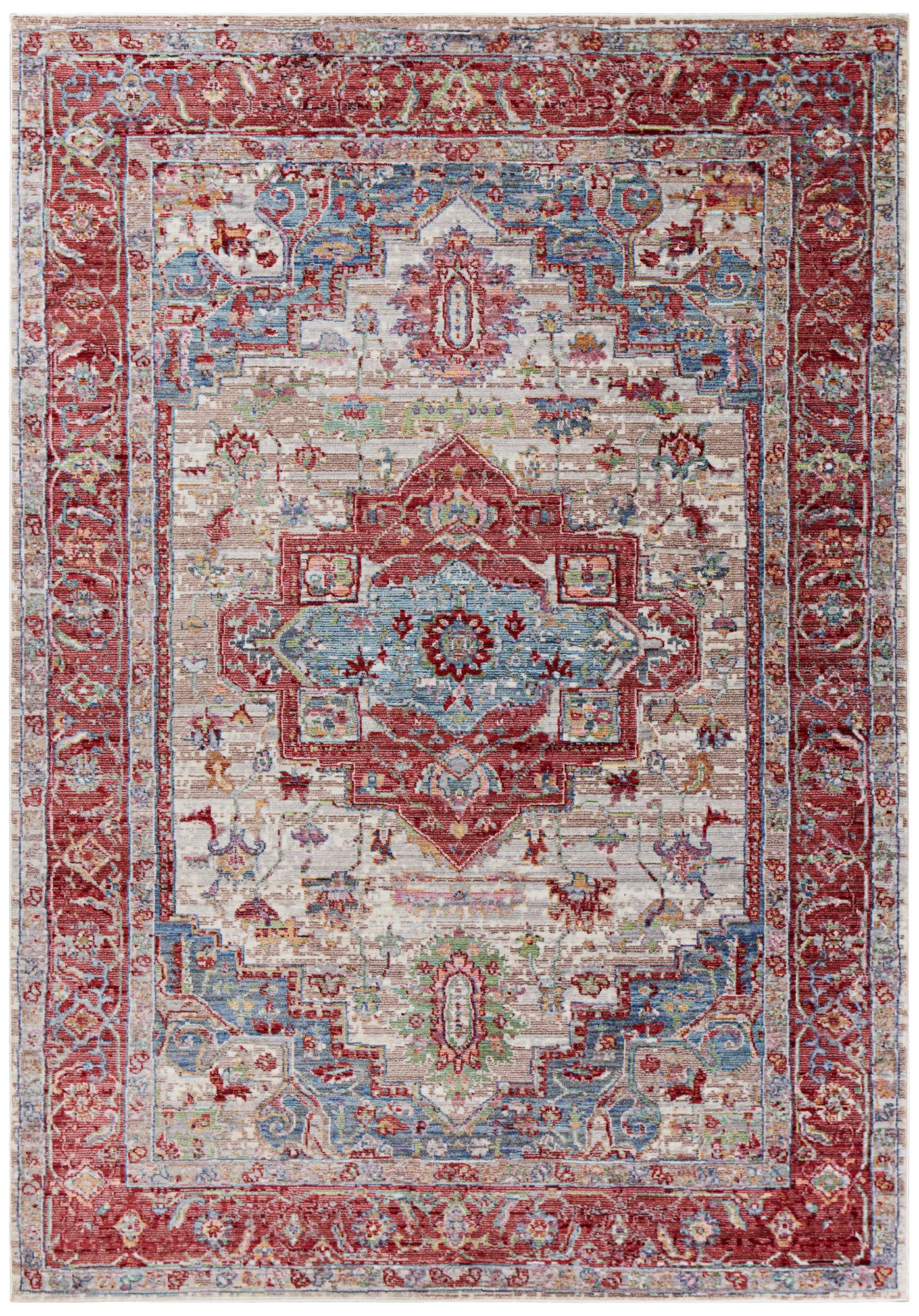 Ashton 7710 Gray and Red Taylor Area Rug