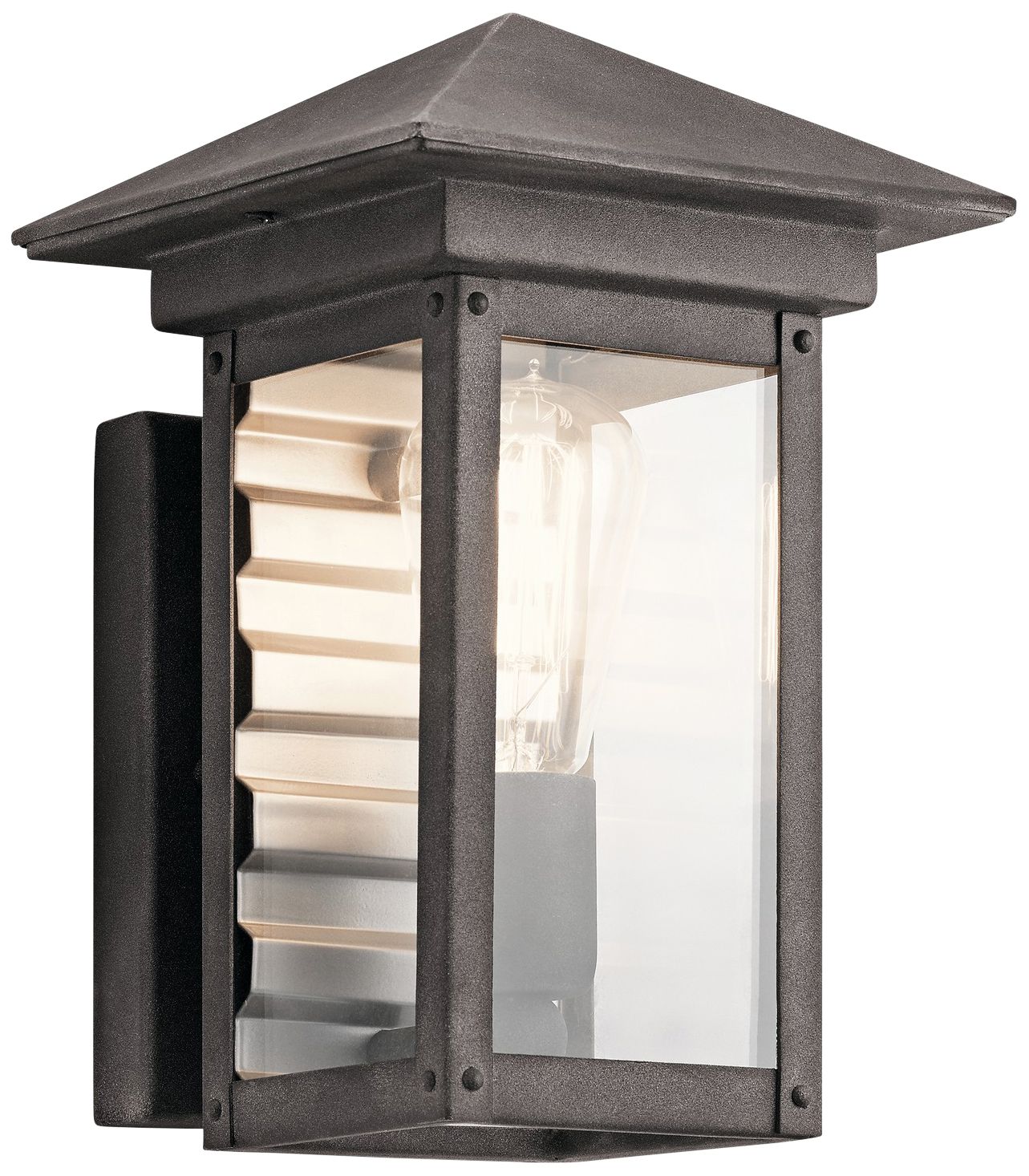 Kichler Wayland 11" High Weathered Zinc Outdoor Wall Light