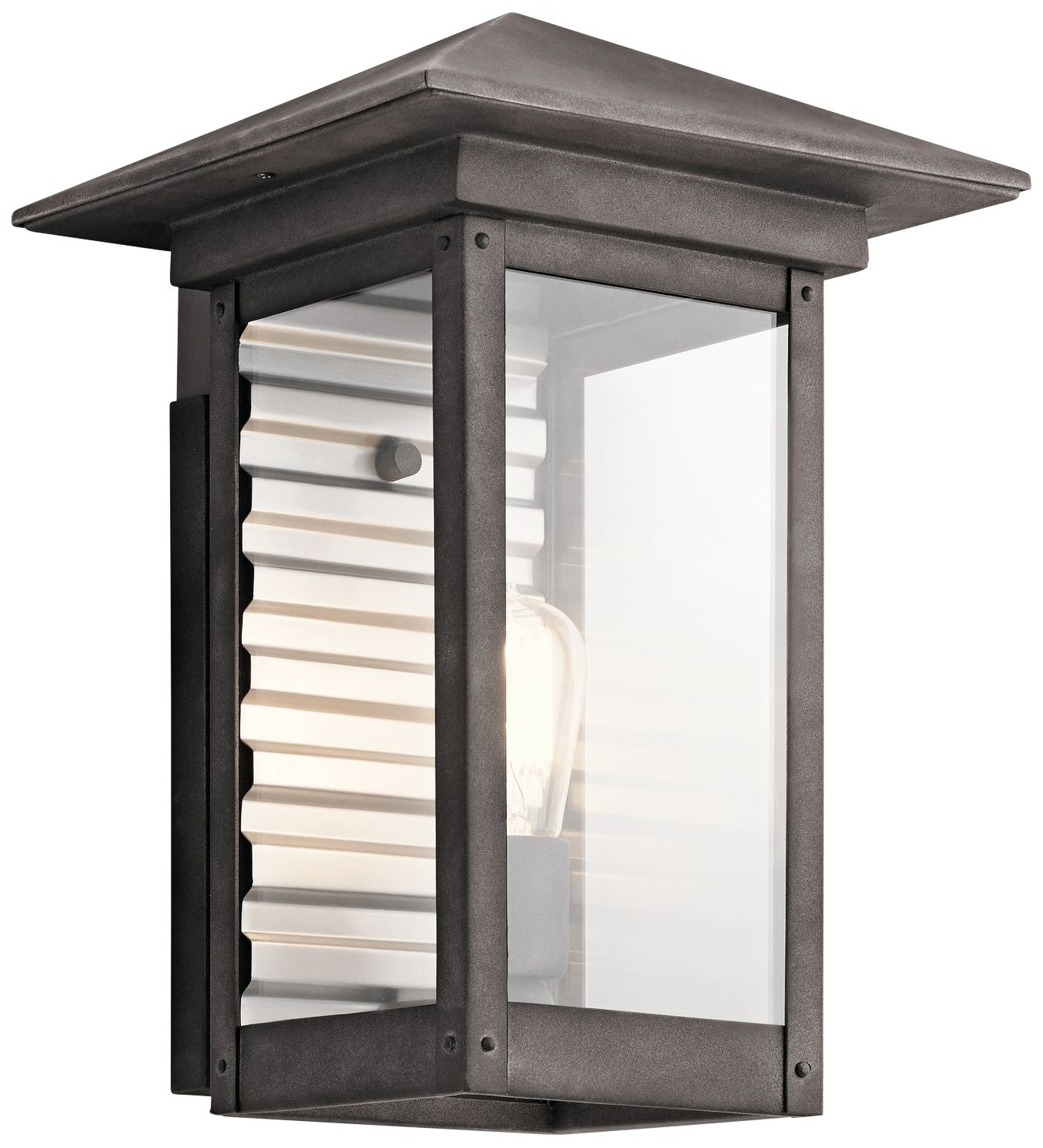Kichler Wayland 17" High Weathered Zinc Outdoor Wall Light