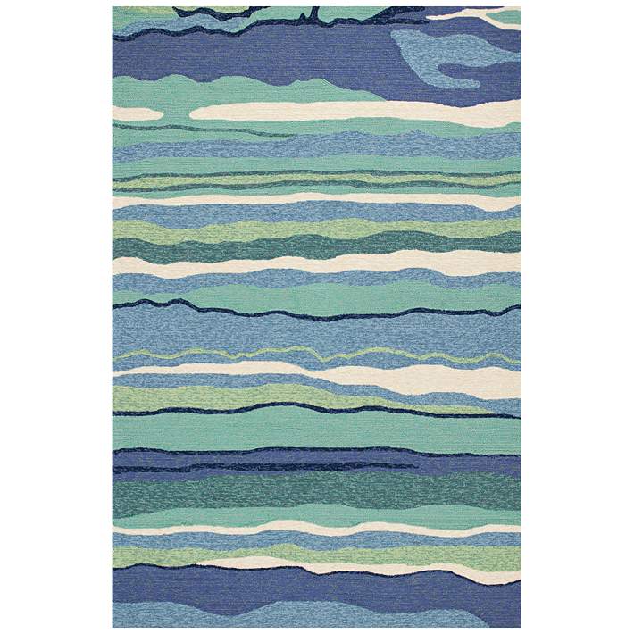 Harbor 4216 Ocean Lagoon Indoor Outdoor Area Rug 44g57 Lamps Plus