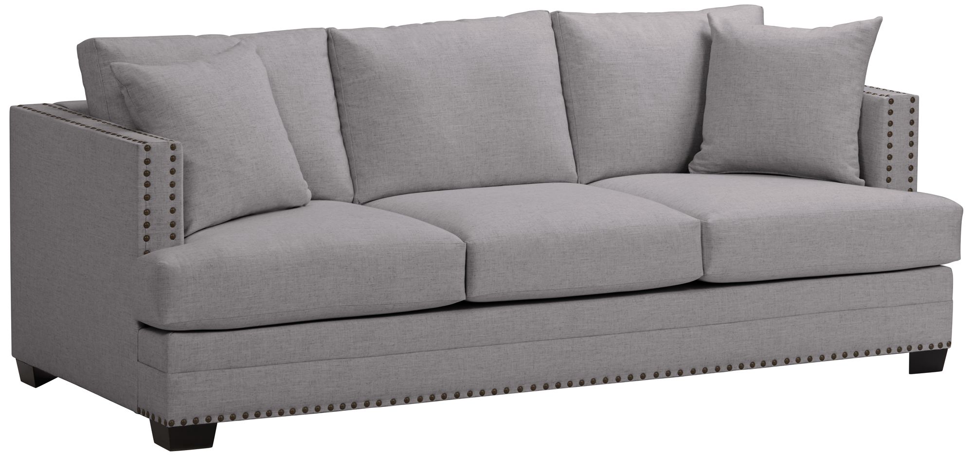 Zara 91" Wide Heritage Flannel Fabric Three-Seat Sofa - #44H14 | Lamps Plus