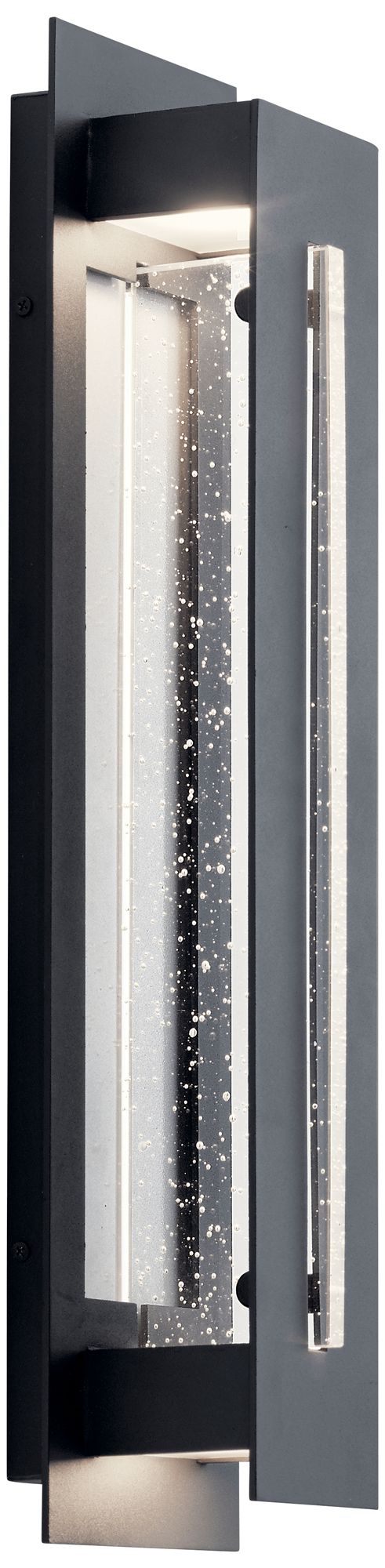 River Path 23" High Textured Black LED Outdoor Wall Light