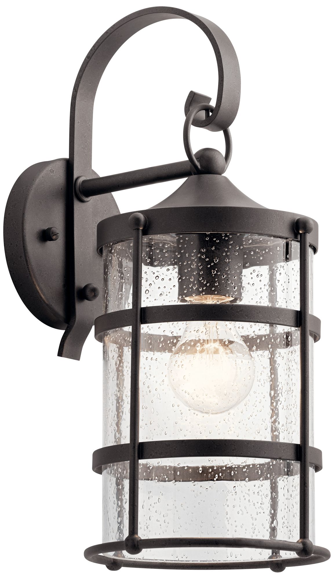 Kichler Mill Lane 16" High Anvil Iron Outdoor Wall Light