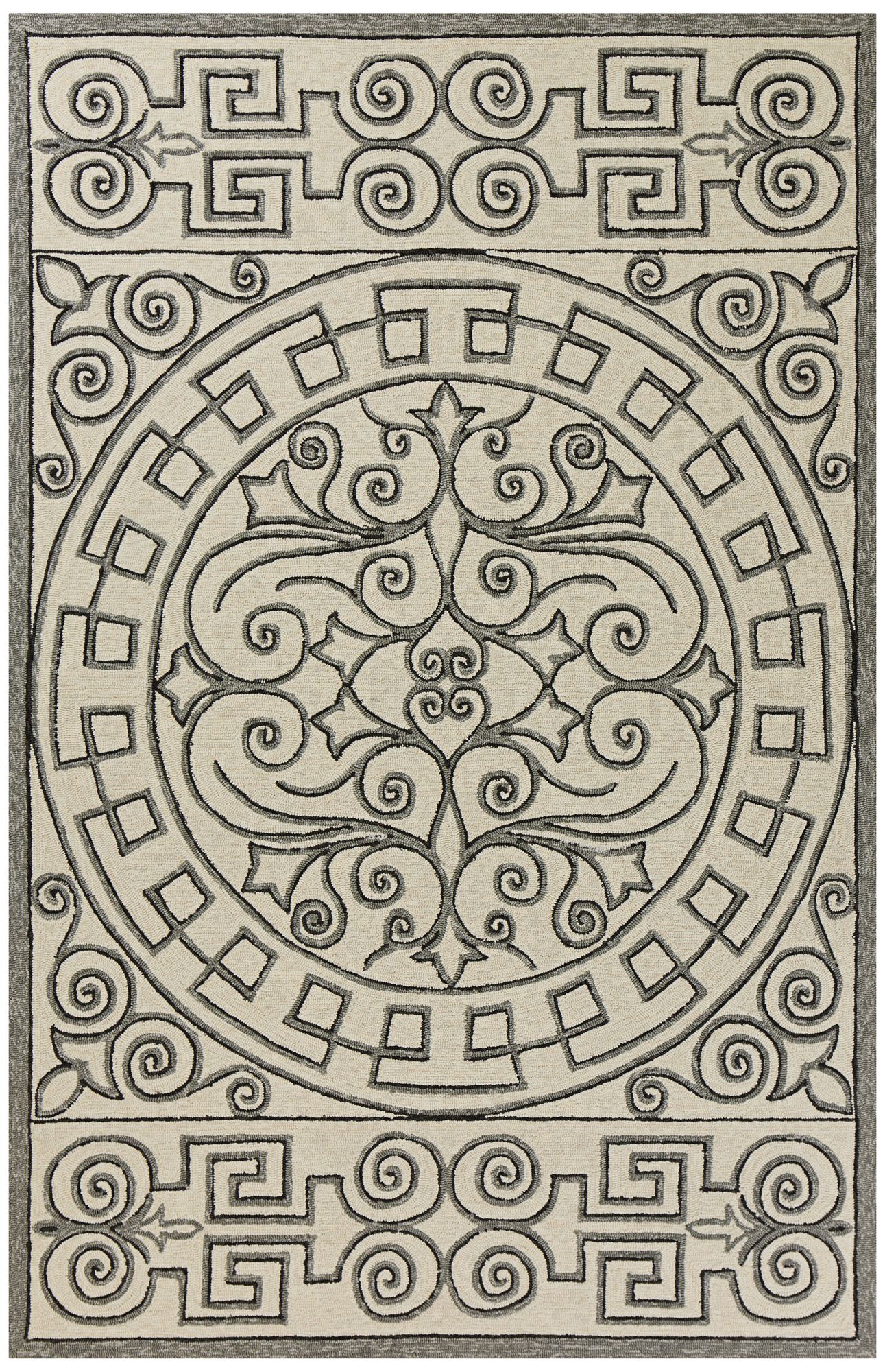 Harbor 4246 Ivory and Gray Irongate Outdoor Rug