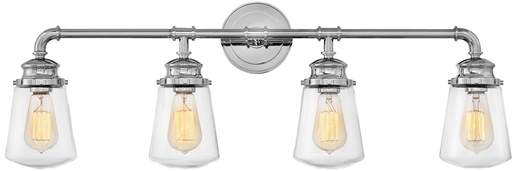 Hinkley Fritz 33 3/4" Wide Chrome 4-Light Bath Light