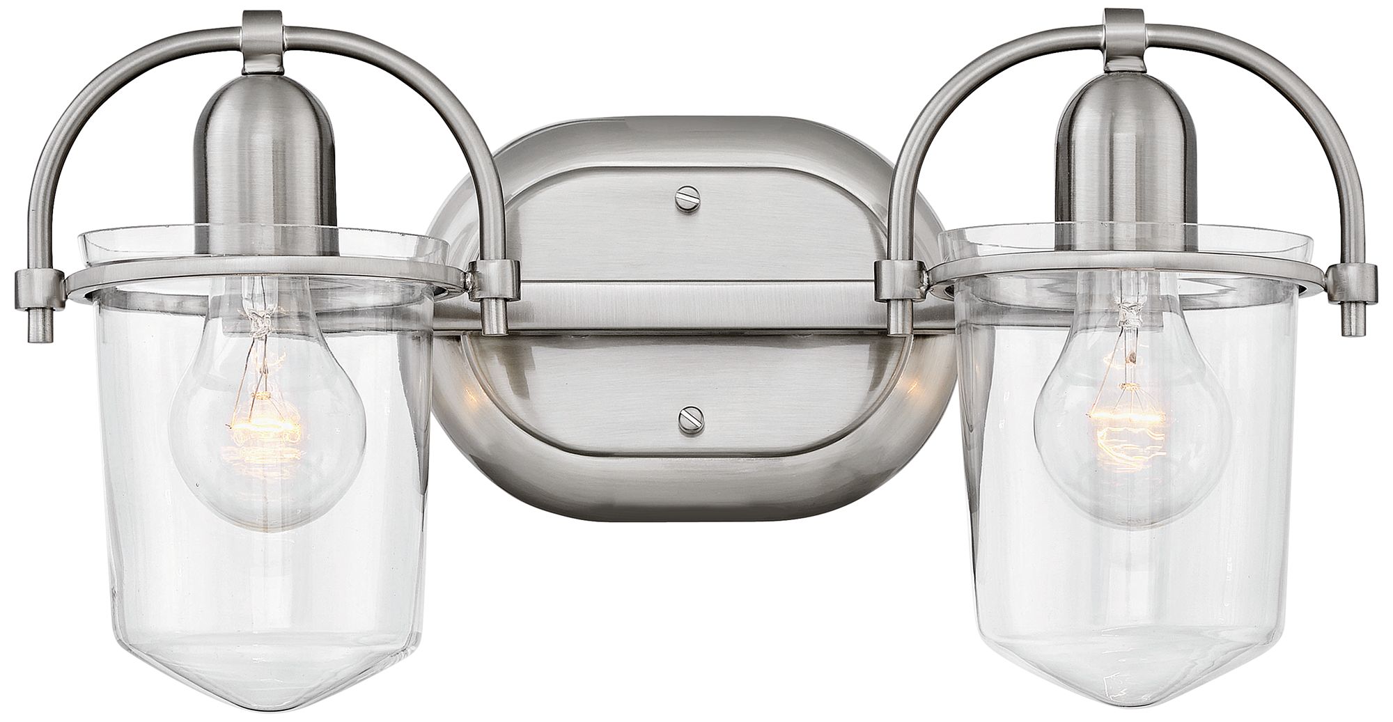 Hinkley Clancy 8 1/4"H Brushed Nickel 2-Light Wall Sconce