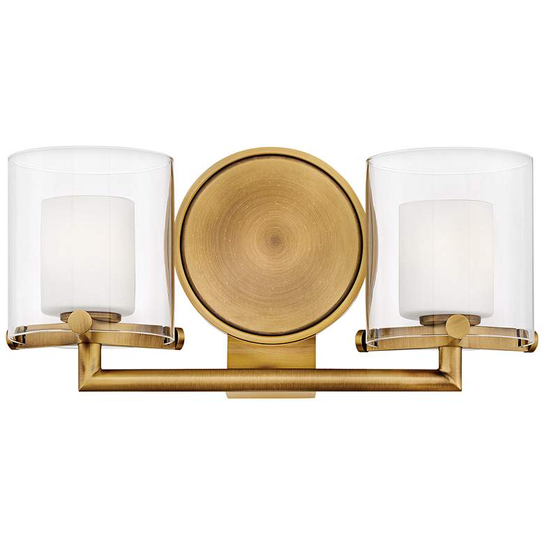 Hinkley Rixon 7&quot; High Heritage Brass 2-Light LED Wall Sconce