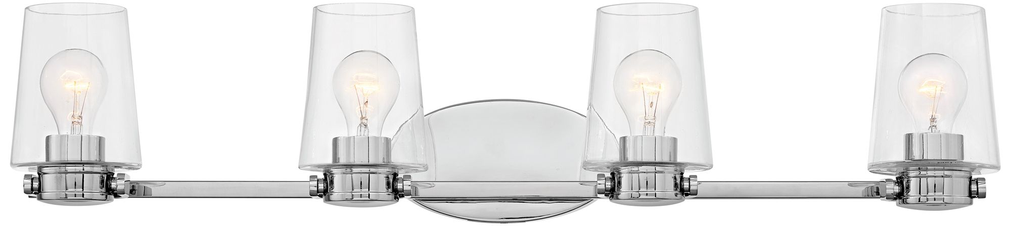 Hinkley Branson 34" Wide Chrome 4-Light Bath Light