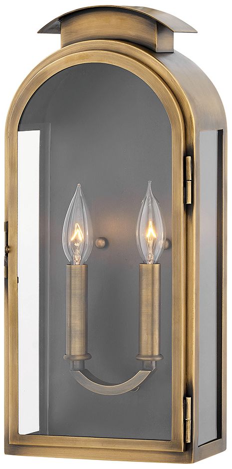 Hinkley Rowley 18"H Light Antique Brass Outdoor Wall
