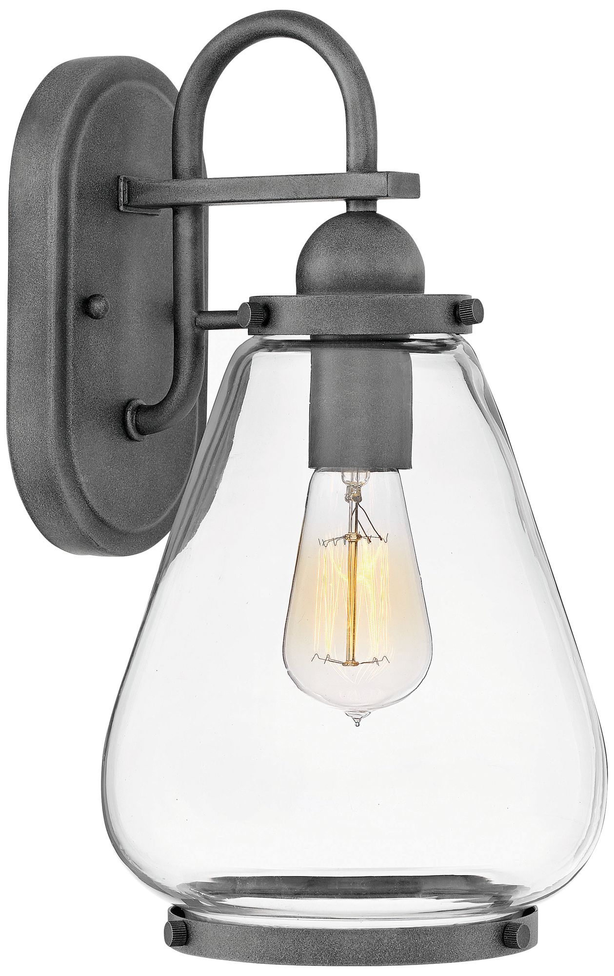 Hinkley Finley 14 3/4" High Aged Zinc Outdoor Wall Light