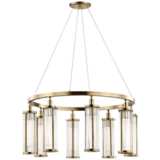 Hudson Valley Marley 30&quot; Wide Aged Brass 8-Light Pendant