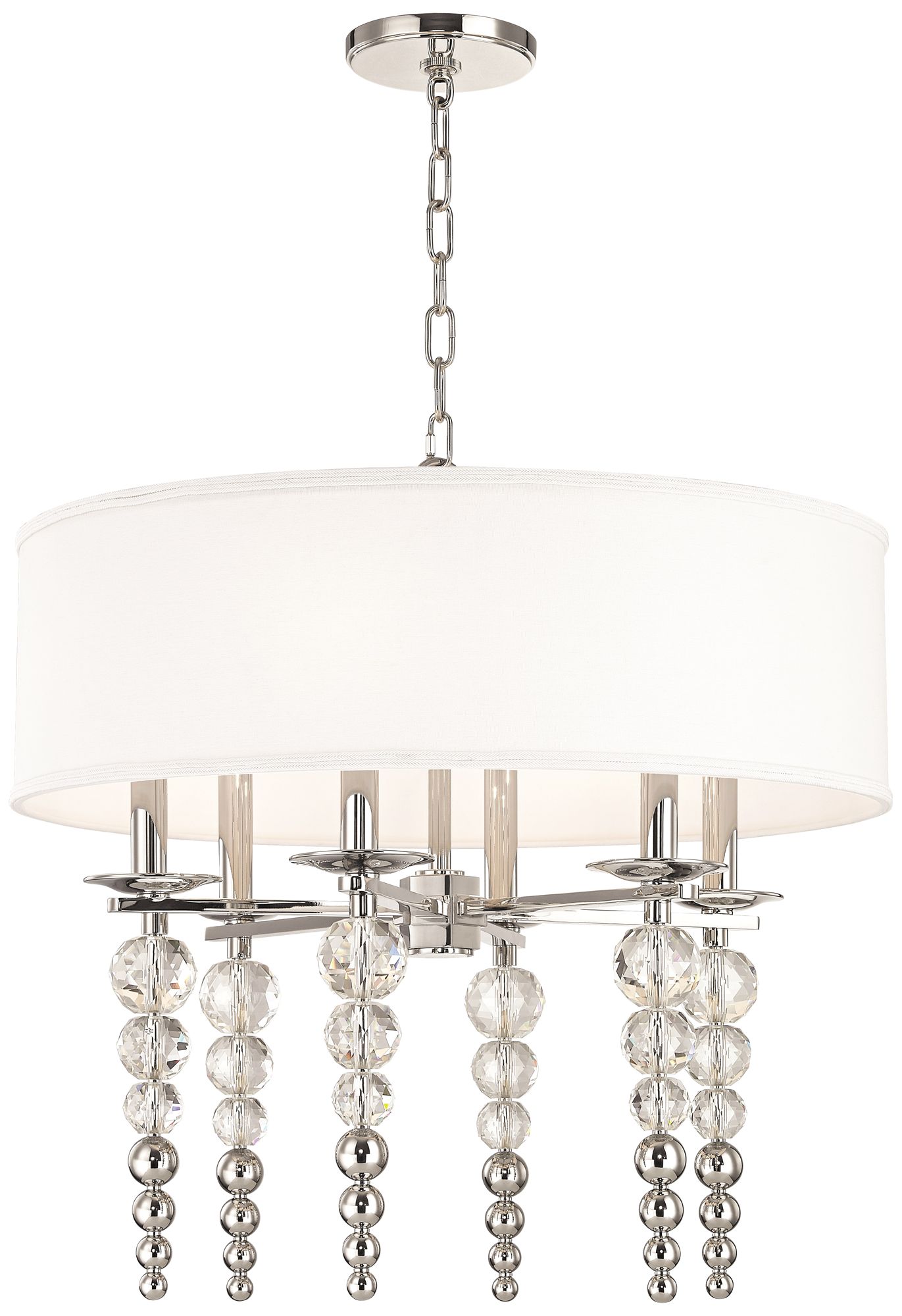 Hudson Valley Persis 24"W Polished Nickel 6-Light Pendant