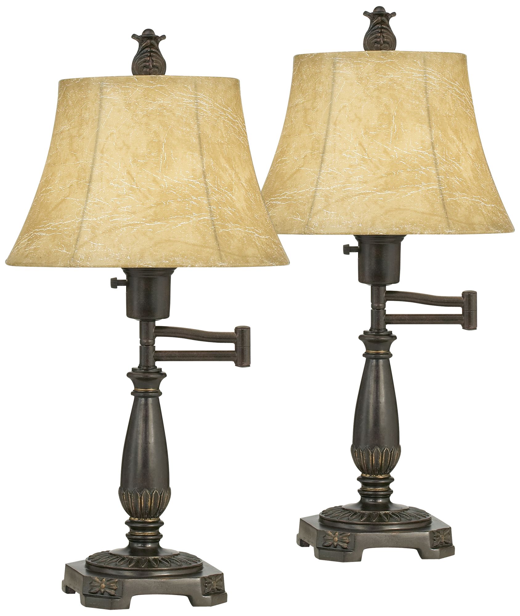 Bronze Finish Swing Arm Lamps by Regency Hill - Set of 2