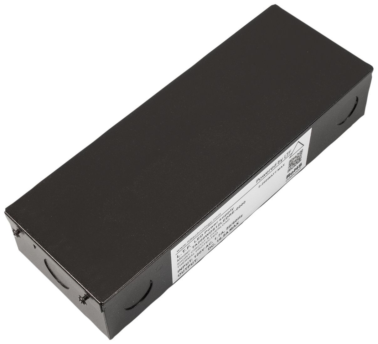 SlimEdge 3.5" Wide Black 24VDC 200W LED Dimmable Power Supply