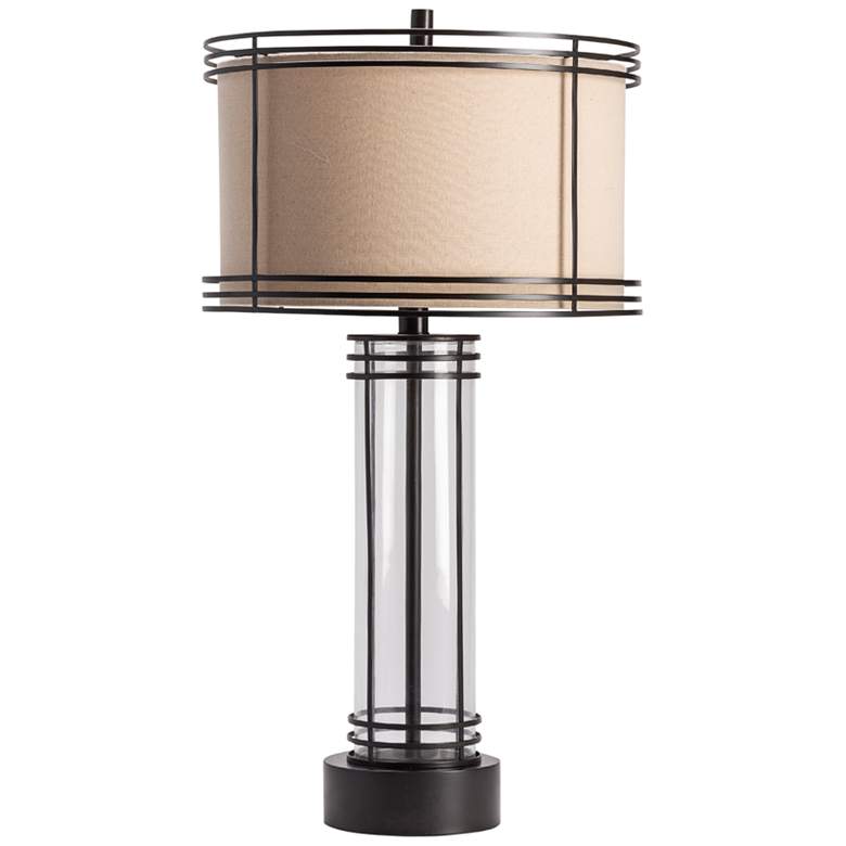 Crestview Collection Aspen Bronze Metal and Glass Table Lamp