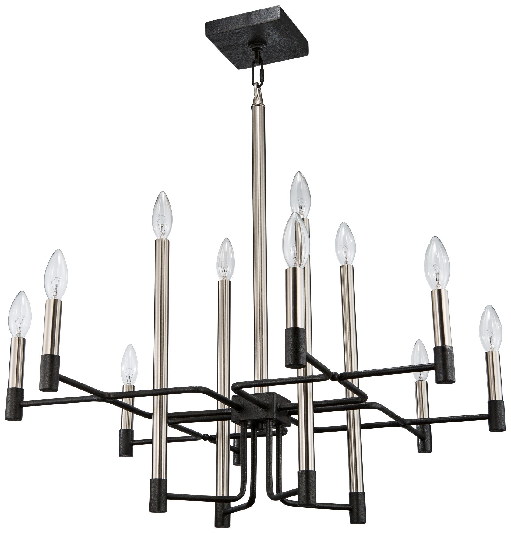 To Circuit with Love 29 1/2"W Black and Nickel Chandelier