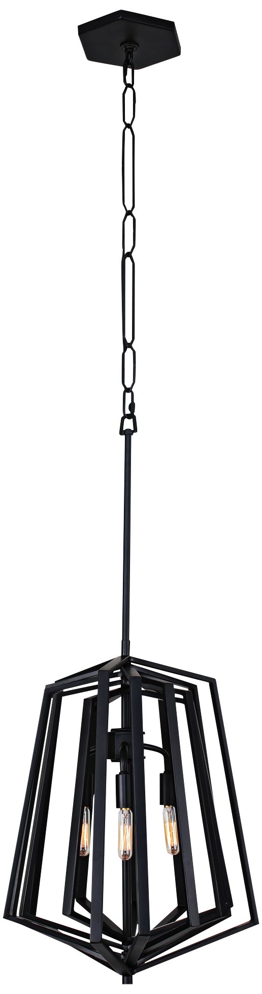Varaluz Gymnast 16" Wide Black 3-Light Foyer Pendant