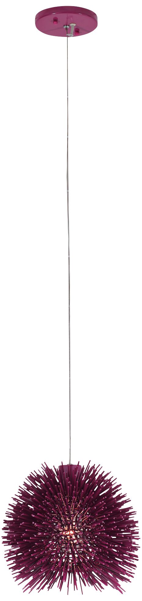 Varaluz Urchin 9" Wide Plum Mini Pendant
