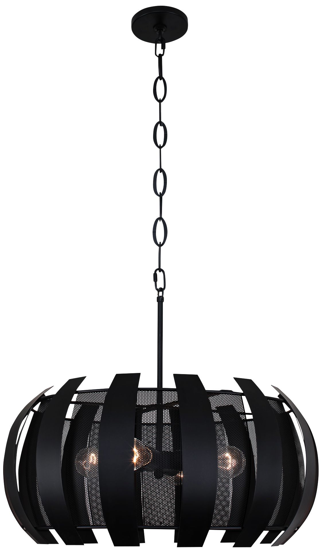 Varaluz Sawyers Bar 24" Wide Black 4-light Pendant