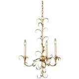 Ainsley 20&quot; Wide Oxidized Gold Leaf 3-Light Chandelier