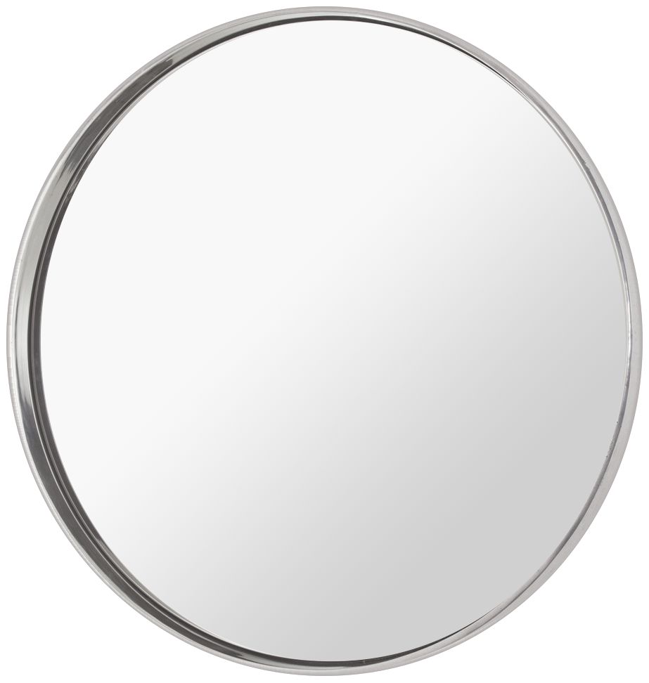 Ollie Polished Nickel 30 1/2" Round Wall Mirror