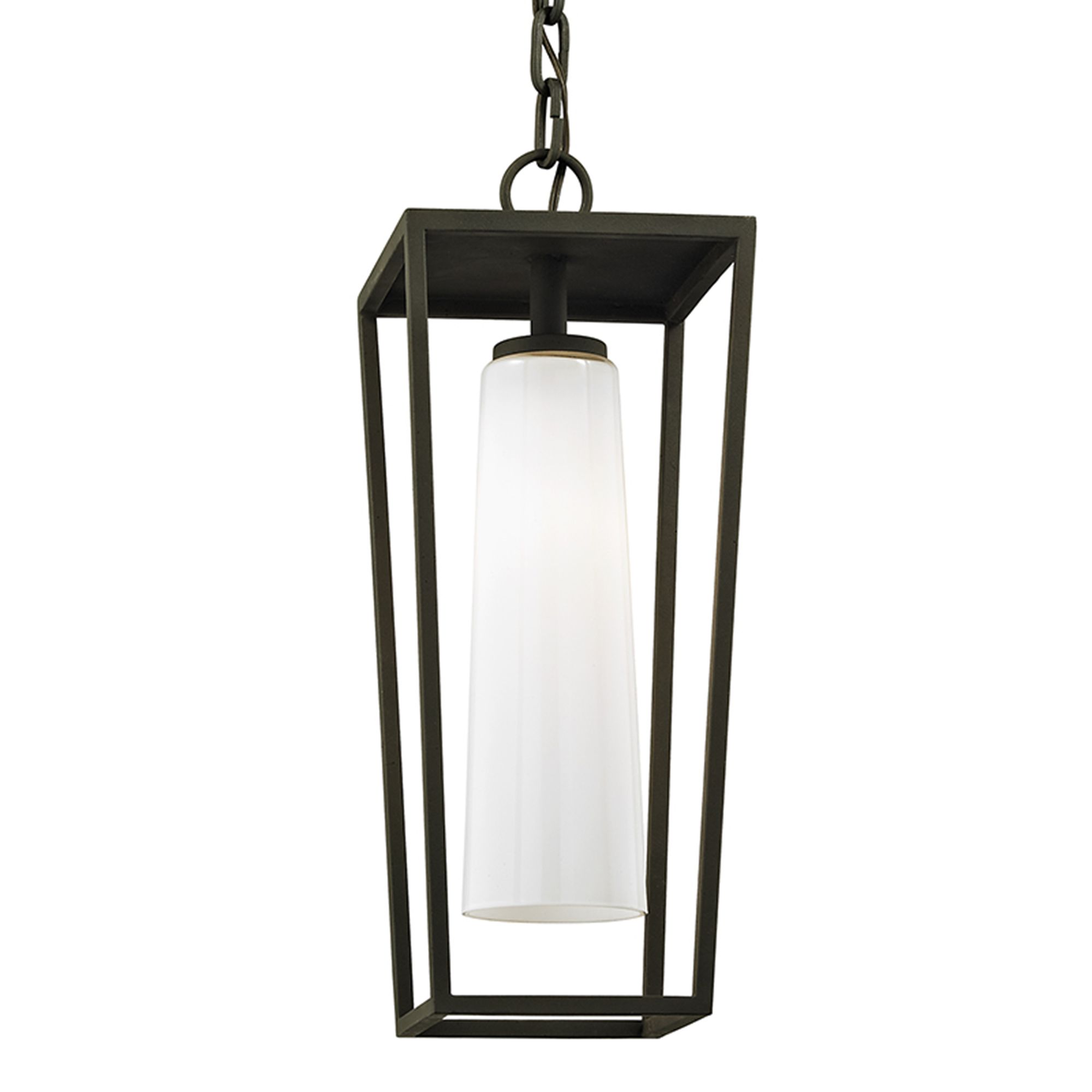 Mission Beach 19" High Textured Black Outdoor Hanging Light