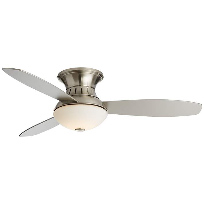 52 Possini Euro Brushed Nickel Hugger Led Ceiling Fan