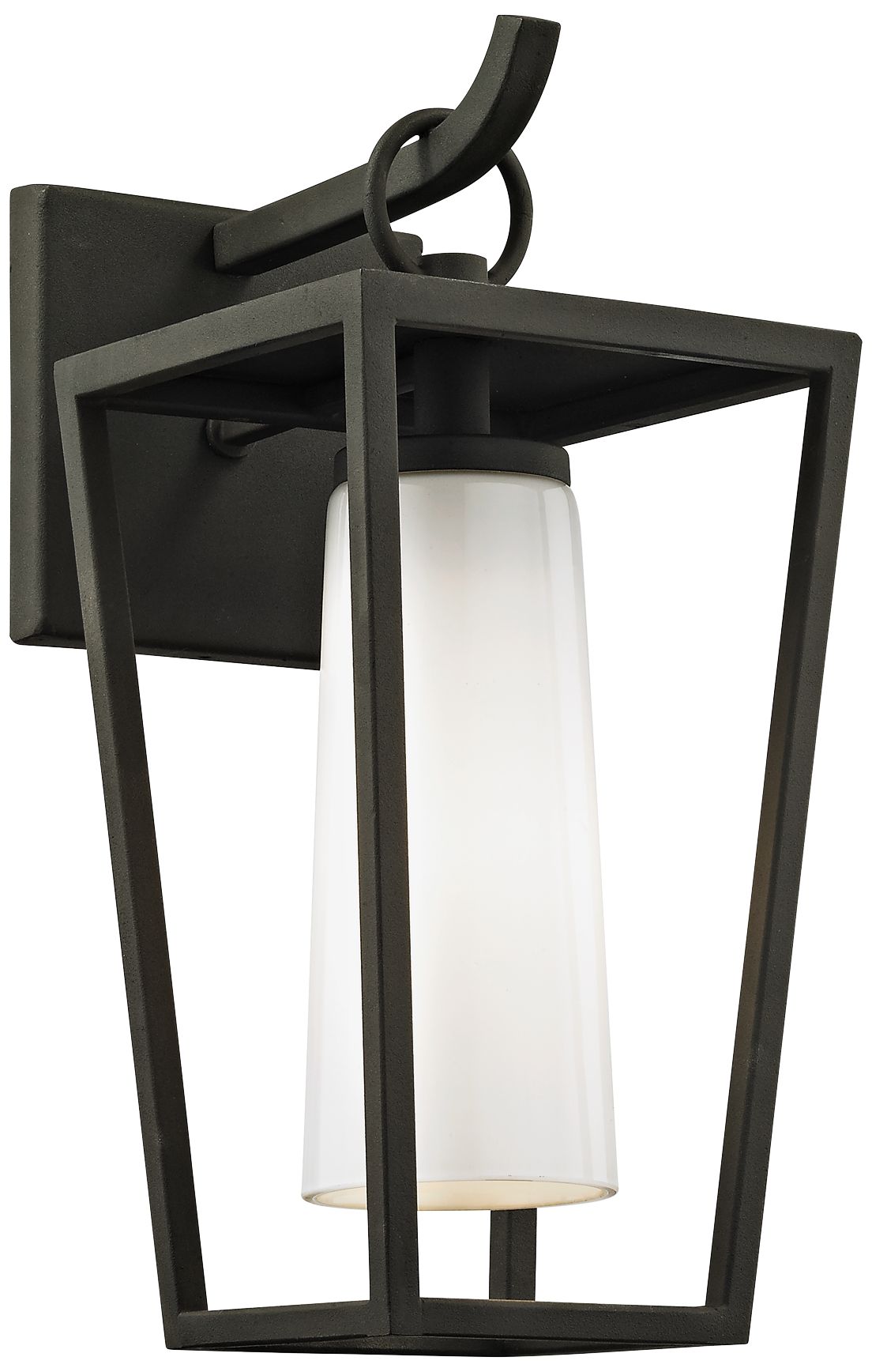 Mission Beach 13 1/2" High Textured Black Outdoor Wall Light