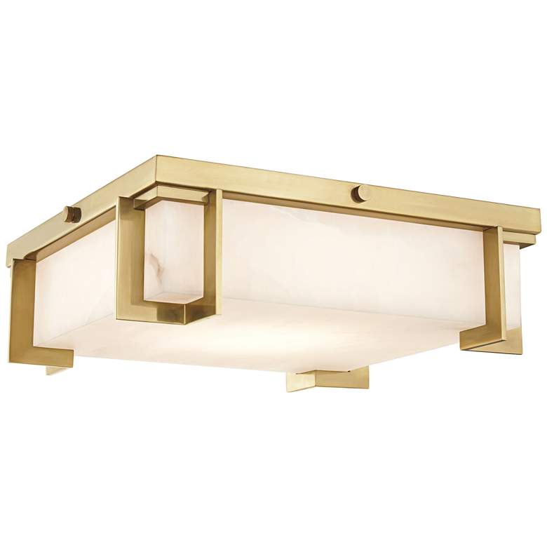 Hudson Valley Delmar 13&quot; Wide Aged Brass LED Ceiling Light